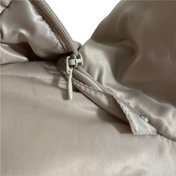 Laundry by Shelli Segal Champagne Gold Down and Feather Puffer Jacket - Picture 6 of 8